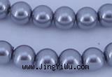 CGL193 10PCS 16 inches 6mm round dyed glass pearl beads wholesale
