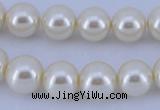CGL23 10PCS 16 inches 6mm round dyed glass pearl beads wholesale
