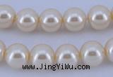 CGL37 5PCS 16 inches 14mm round dyed glass pearl beads wholesale