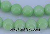 CGL818 10PCS 16 inches 4mm round heated glass pearl beads wholesale