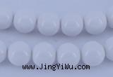 CGL854 10PCS 16 inches 4mm round heated glass pearl beads wholesale