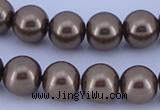 CGL97 5PCS 16 inches 14mm round dyed glass pearl beads wholesale