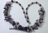 CGN386 23 inches chinese crystal & mixed quartz beaded necklaces