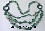 CGN600 23.5 inches striped agate gemstone beaded necklaces