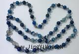 CGN656 22 inches chinese crystal & striped agate beaded necklaces