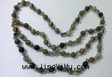CGN657 22 inches chinese crystal & striped agate beaded necklaces