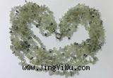 CGN722 19.5 inches stylish 6 rows prehnite chips necklaces