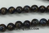 CGO162 15.5 inches 8mm round gold blue color stone beads