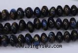 CGO181 15.5 inches 5*8mm rondelle gold blue color stone beads