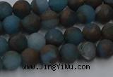 CGO256 15.5 inches 6mm round matte gold multi-color stone beads
