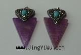 CGP102 30*55mm arrowhead agate gemstone pendants wholesale