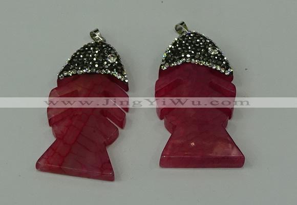 CGP133 25*48mm fishbone agate gemstone pendants wholesale