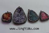 CGP1543 35*40mm - 45*70mm freeform druzy agate pendants