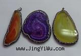 CGP1552 50*75mm - 58*100mm freeform agate pendants wholesale