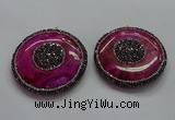 CGP1590 55mm coin crazy lace agate pendants wholesale