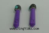 CGP170 10*55mm sticks turquoise gemstone pendants wholesale