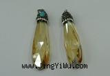 CGP242 17*70mm faceted teardrop crystal glass pendants wholesale