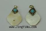 CGP286 30*45mm pearl shell pendants wholesale