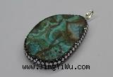 CGP3030 35*50mm - 40*65mm freeform ocean agate pendants