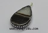 CGP3045 30*45mm - 35*60mm flat teardrop druzy agate pendants