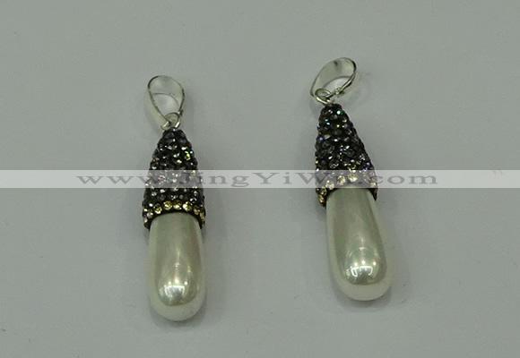 CGP318 8*30mm teardrop pearl shell pendants wholesale