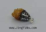 CGP3185 15*20mm - 15*35mm nuggets plated druzy quartz pendants