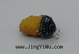 CGP3197 20*30mm - 25*40mm nuggets plated druzy quartz pendants
