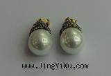 CGP320 15*25mm - 15*30mm teardrop pearl shell pendants wholesale