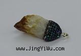 CGP3207 25*45mm - 28*50mm nuggets citrine gemstone pendants