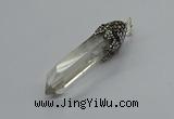 CGP3215 12*55mm - 15*45mm sticks white crystal pendants