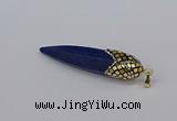 CGP3361 15*50mm - 16*65mm sticks lapis lazuli gemstone pendants
