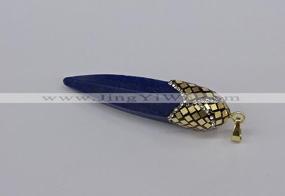 CGP3361 15*50mm - 16*65mm sticks lapis lazuli gemstone pendants