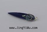 CGP3362 15*50mm - 16*65mm sticks lapis lazuli gemstone pendants