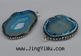 CGP3396 45*50mm - 45*60mm freeform druzy agate pendants