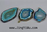 CGP3399 45*50mm - 45*60mm freeform druzy agate pendants