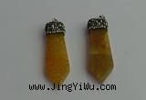 CGP340 12*50mm - 15*55mm arrowhead agate pendants wholesale