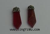 CGP342 12*50mm - 15*55mm arrowhead agate pendants wholesale