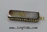 CGP3431 30*45mm - 28*60mm freeform druzy citrine pendants