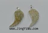 CGP3483 22*45mm - 25*50mm wing-shaped fossil coral pendants