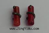 CGP350 12*40mm tube agate gemstone pendants wholesale