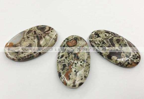 CGP3535 32*55mm - 35*58mm oval ocean agate slab pendants