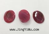 CGP3583 32*45mm faceted oval agate pendants wholesale