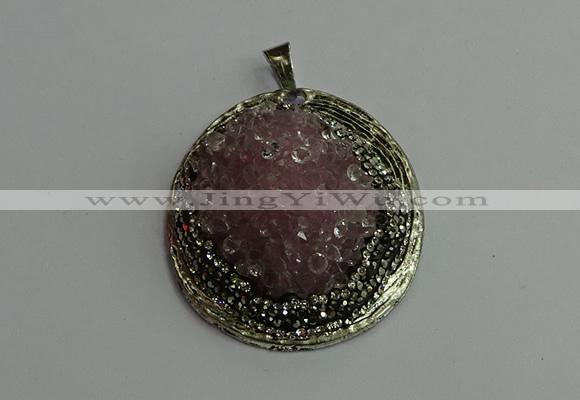 CGP359 35*55mm freeform crystal glass pendants wholesale