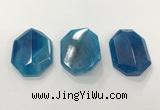 CGP3592 32*42mm faceted octagonal agate pendants wholesale