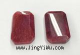 CGP3598 35*55mm faceted octagonal agate pendants wholesale