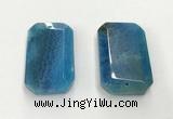 CGP3599 35*55mm faceted octagonal agate pendants wholesale