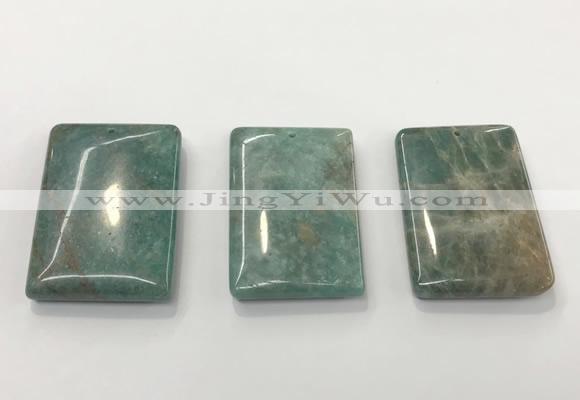 CGP3615 30*45mm rectangle amazonite gemstone pendants wholesale