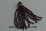 CGP442 2*3mm faceted rondelle handmade chinese crystal tassel pendants