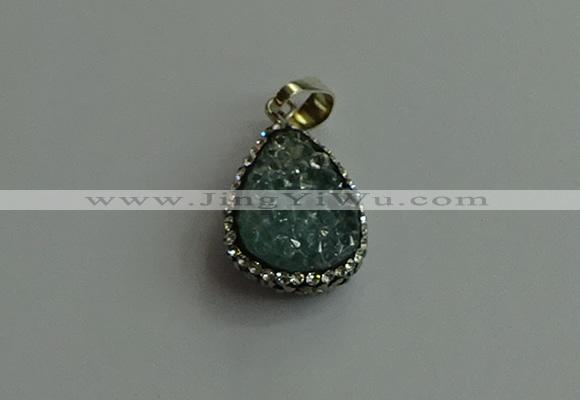 CGP472 15*20mm teardrop crystal glass pendants wholesale