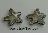 CGP506 35*35mm star crystal glass pendants wholesale